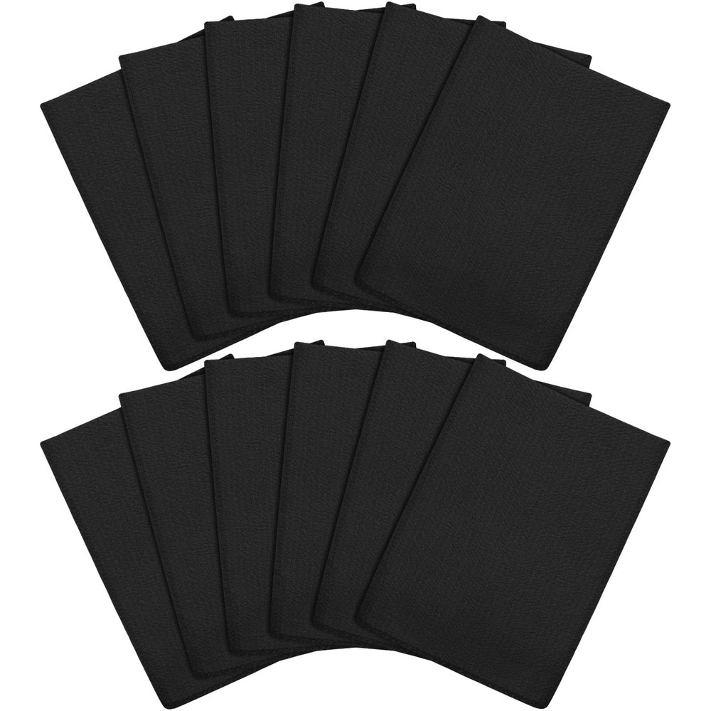 Tatuo 12 Pieces Korean Exfoliating Mitt Glove Italy Towel Body Skin Scrubber Exfoliating Scrubber for Remove Dead Skin Washcloth Korean(Large,Black)