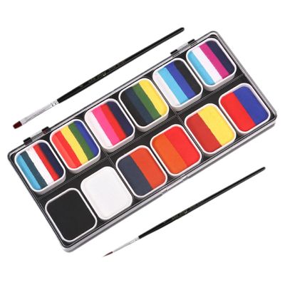DOITOOL 1set Paint Kit for Boys and Girls and Adults Water- and Palette with Washable Colors for Halloween Cosplay and Festivals