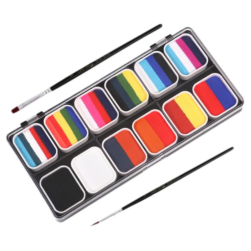 DOITOOL 1set Paint Kit for Boys and Girls and Adults Water- and Palette with Washable Colors for Halloween Cosplay and Festivals