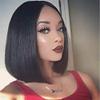 14" Short Straight Middle Bangs Synthetic for Woman Wigs Middle Fringe High Temperature Fiber 35cm/14inch Machine Made 150g Toppers Hairpiece (Black) view 4