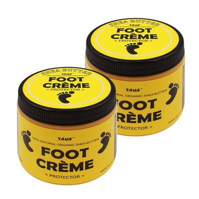 Taha Shea Butter Foot Crme, Soothing & Moisturizing, Cleansing & Protecting Strong Formula Specialized for Feet, 16 Oz (Pack of 2)