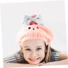 DOITOOL Cartoon Hair Wrap Towel for Boy Girl Soft Coral Fleece Drying Bonnet Lightweight and Absorbent Hair Wrap for Toddlers Pink view 2