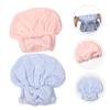 Angoily 2pcs Coral Fleece Hair-Drying Hat Absorbent Bath Towel Wraps Bowknot Design for Quick Drying Wet Hair for Home Use and Travel view 2