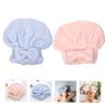 Angoily 2pcs Coral Fleece Hair-Drying Hat Absorbent Bath Towel Wraps Bowknot Design for Quick Drying Wet Hair for Home Use and Travel view 3