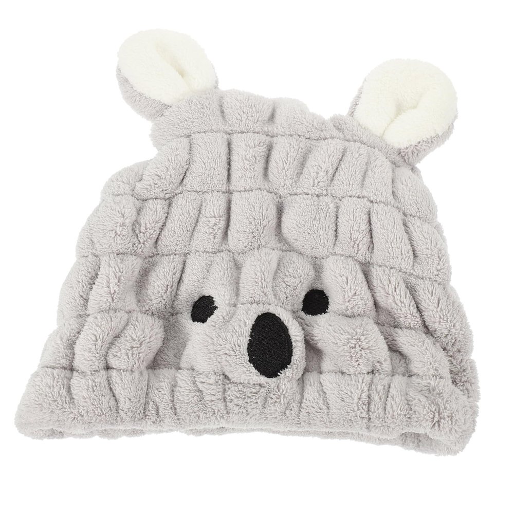 DOITOOL Absorbent Hair Drying Cap for Boy Girl Quick-Dry Cartoon Coral Fleece Hair Wrap with Ear Design Soft and Durable Towel Hat for Easy to Use for Fast Drying
