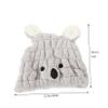 DOITOOL Absorbent Hair Drying Cap for Boy Girl Quick-Dry Cartoon Coral Fleece Hair Wrap with Ear Design Soft and Durable Towel Hat for Easy to Use for Fast Drying view 2