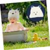 DOITOOL Absorbent Coral Fleece Hair Drying Towel Cap for Boy Girl Cute Cartoon Head Wrap with Ear Design Quick Drying Hair Turban for Lightweight Bathing Accessory view 3