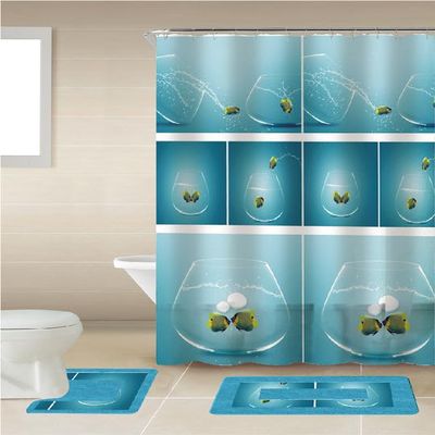 BT674-16PC F15 Light Blue 16PC Printed Bath Set
