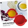 Balacoo 2 Pcs Silicone Melt Wax Bowl Wax Melting Holder Wax Heater Inner Pot Non- Stick Wax Pot Candle Vessels DIY Candle Wax Bowl Replace Tool Silicone, Redx2pcs view 3