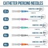 Gouevn Catheter Piercing Needles - 50PCS Piercing Needles 16G Cateter Para Piercing Hollow Needle Piercing Kit for Ear Nose Lip Belly Body Piercing Needle Kit view 2