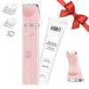 Bikini Trimmer & Gel for Women - 2 in 1 Electric Lady Pubic Hair Groomer Painless Hair Removal Razor Body Shaver, Portable Ladies Shaver with 2 Trimmer Heads, IPX7 Waterproof view 1