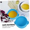 balacoo 2pcs Diy Candle Wax Bowl Handles Silicone Inner Bowl Non-stick Melting Wax Container for Warmer view 2