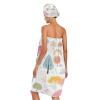Bulletgxll Rainbows and Clouds Women's Shower Wrap Towel Set of 3 Adjustable Spa Body Wrap Super Absorbent Bathrobe with Hair Towel & Headband view 2