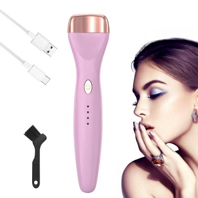 5D Push Heated Eyelash Curler, Electric Heated Eyelash Curler Lash Curler, Long-Lasting Curls, Adjustable Temperatures, USB Rechargeable for Quick Natural Curling Makeup (Pink)