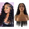 5x5 Deep Wave human Hair Wig Black Machine Made for Woman Natural for Hair Loss One Piece Wave (5x5 natural Deep Wave,14inch) view 1