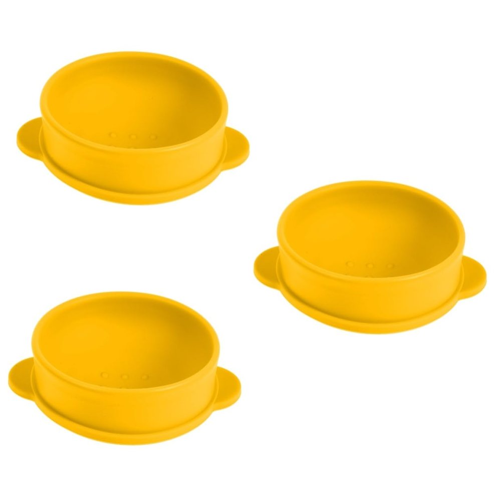 Balacoo 3 Pcs Silicone Melt Wax Bowl Silicone Inner Bowl Wax Warmer Bowl - Silicone Bowl Wax Heater Accessory Easy to Clean Silicone Tool, Yellowx3pcs