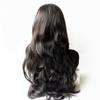 27" Black Wavy Long Synthetic Middle Fringe Comfortable 27inch High Temperature Fiber Machine Made for Woman 240g (White) view 2