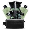 Yard House Mens Luxury Bath and Body Gift Set For Him - Skin Care Kit in Eucalyptus and Mint - Fathers Day Birthday Christmas Gifts Ideas For Men - 7Pcs Set w. Full Size Items in Leather Toiletry Bag view 1