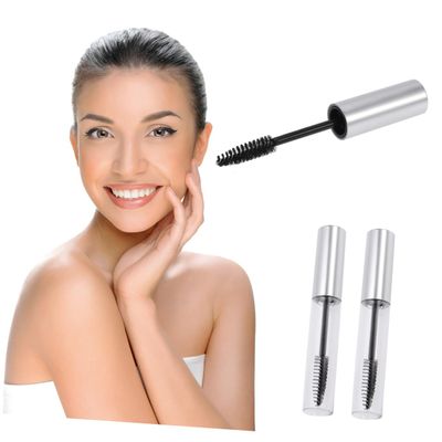 Beaupretty 4pcs Empty Eyelash Tubes with Silver Lids Funnels Transfer Pipettes Set for Diy Mascara and Eyelash Storage Transparent Bottles for Easy Viewing