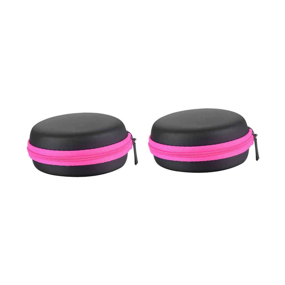 Beaupretty 2pcs Essential Oil Storage Bag Round Carry Case for Bottles Eva and Pu Organizer for Travel and Daily Use Empty No Bottles Included
