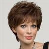 10" Ntural Fluffy Straight Bangs Synthetic A Wig Machine Made Short Curty Hair For Woman for Hair Loss 25cm/10inchToppers for White Hair (Dakr brown) view 1