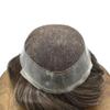 Healthlif Toupee For Men Soft Swiss Lace Hair Replacement System For Men Hairpieces Mens Toupee Human Hair Prosthesis Patch Units For Men8x10medium light density#220 2# DARKEST BROWN+20% GREY view 4