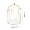 Angoily Bird Cage Shaped Desk Cosmetic Organizer Elegant Makeup Display Stand for Dressing Table Office Stylish Rack for Cosmetics Storage Unique Design view 3