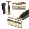 FREED Bronze Series Customized gifts Engraving Shaving Kit - Safety Razor with metal handle include razor travel case,razor base,and 10 blades,It's the best gift for men (Green) view 1
