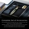 FREED Bronze Series Customized gifts Engraving Shaving Kit - Safety Razor with metal handle include razor travel case,razor base,and 10 blades,It's the best gift for men (Green) view 4
