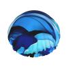 Abstract Blue Print Shower Cap, Shower Cap for Women Reusable, Waterproof Bath Cap,Quick Drying Bath Hair Cap view 1