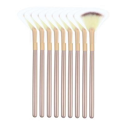 Beaupretty 9pcs Soft Multi-color Fan Makeup Brush for Blending Contouring and Highlighting for Teen Girls for Festivals and Everyday Use