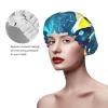 Abstract Science Chemistry Print Shower Cap, Shower Cap for Women Reusable, Waterproof Bath Cap,Quick Drying Bath Hair Cap view 4