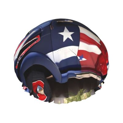 4th Of July Patriotic Trucks Print Shower Cap, Shower Cap for Women Reusable, Waterproof Bath Cap,Quick Drying Bath Hair Cap