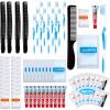 Newtay 48 Sets Personal Hygiene Kit Basic Toiletry Kits Homeless Supplies Bulk for Women, Men, Travel, Charity, Business Include 48 Shampoo, 48 Toothbrush, 48 Toothpaste, 48 Comb, and 48 Bath Soap view 1