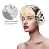 Abstract World Map Print Shower Cap, Shower Cap for Women Reusable, Waterproof Bath Cap,Quick Drying Bath Hair Cap view 4