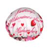 Lovers Day Print Shower Cap, Shower Cap for Women Reusable, Waterproof Bath Cap,Quick Drying Bath Hair Cap view 1