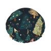 Christmas Tree Print Shower Cap, Shower Cap for Women Reusable, Waterproof Bath Cap,Quick Drying Bath Hair Cap view 1