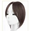 10x12cm Silk Base Topper with Bangs,Straight Clip in Hair French Hair for Thinning Hair Human Hair for Woman,25cm/10inch One Piece Three Clips for Hair Loss (Mocha brown,Eight bang) view 1