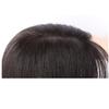 10x12cm Silk Base Topper with Bangs,Straight Clip in Hair French Hair for Thinning Hair Human Hair for Woman,25cm/10inch One Piece Three Clips for Hair Loss (Mocha brown,French bang) view 2