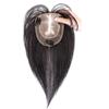 10x12cm Silk Base Topper with Bangs,Straight Clip in Hair French Hair for Thinning Hair Human Hair for Woman,25cm/10inch One Piece Three Clips for Hair Loss (Mocha brown,French bang) view 3