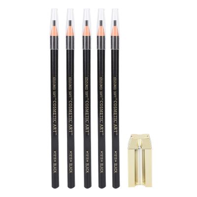 Eyebrow Pencils Brow Pencil Set, 4 in 1 Accurate Duckbill Eyebrow Pencil Set, Eyebrow Pencil for Eye Liner Set with Sharpener Essential Eyebrow Makeup Kit for Cosmetic Shaping (Black)