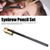 Eyebrow Pencils Brow Pencil Set, 4 in 1 Accurate Duckbill Eyebrow Pencil Set, Eyebrow Pencil for Eye Liner Set with Sharpener Essential Eyebrow Makeup Kit for Cosmetic Shaping (Black) view 3