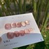 CHRISK Handmade Phototherapy Wearing Nail Rose Cat Eye Popular Short Nail Beauty Patch Nail Patch False Nail (Color : A, Size : M) view 4