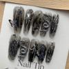 CHRISK Handmade Nail Wearing Chinese Style Nail Beauty Dragon's Descendants: Fake Nail and Patch Nail Enhancement (Size : S) view 2