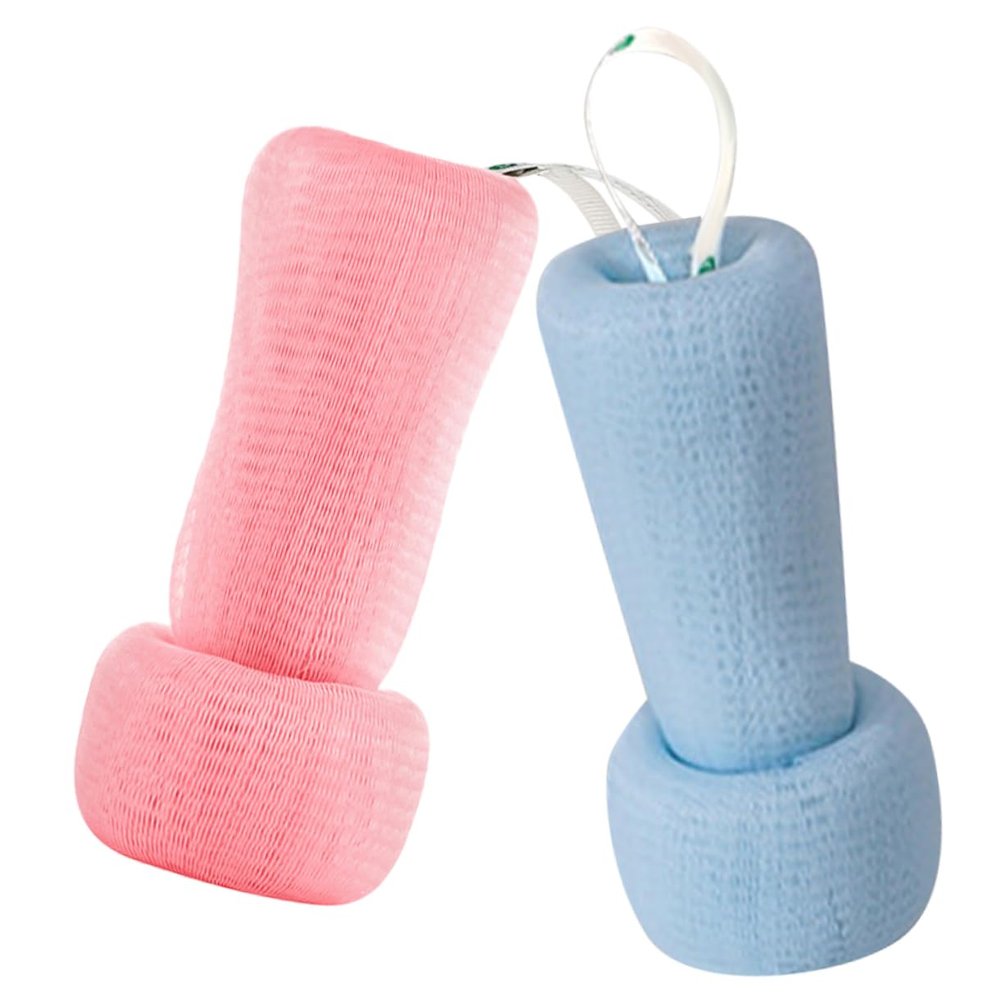 Housoutil 2pcs Foaming Mesh Facial Scrubber Cleaning Gentle Exfoliating Tool for Deep Cleansing for Daily Skin Care