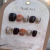 Handmade Nail Wearing Amber Halo Dyeing Hand Painted Nail Beauty Whitening Detachable False Nail Sticker Short (Color : Handmade, Size : M) view 3