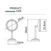 CBLdF 8In Desktop Single Sided Vanity Mirror LED Desktop Beauty Mirror Household Cosmetic Mirror White Light,Gold,3X view 3