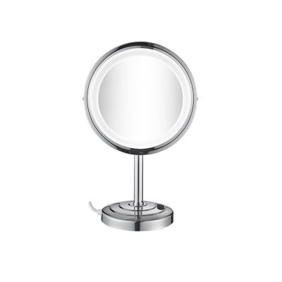 CBLdF LED Desktop Single Sided Makeup Mirror, 8In Desktop Beauty Mirror White Light,Chrome,5X