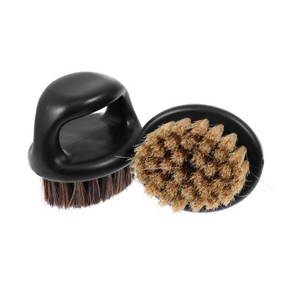 DOITOOL 4pcs Beard Care Brushes Natural Bristle Beard Brush for Men Portable Grooming Tool for Facial Hair for Balm Distribution and Skin Exfoliation