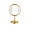 CBLdF LED Desktop Single Sided Makeup Mirror, 8In Desktop Beauty Mirror White Light,Gold,5X view 1